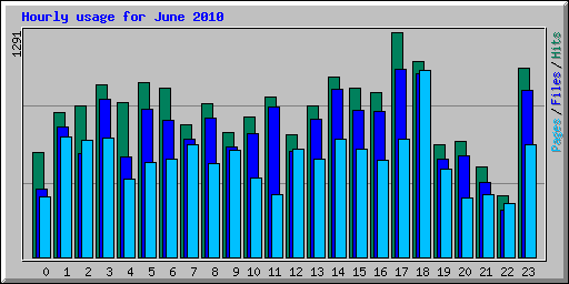 Hourly usage for June 2010