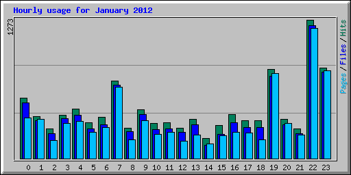 Hourly usage for January 2012