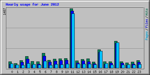 Hourly usage for June 2012
