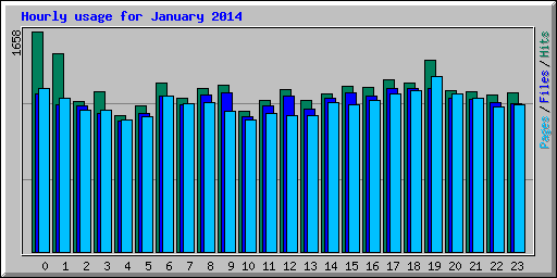 Hourly usage for January 2014