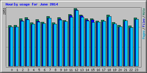 Hourly usage for June 2014