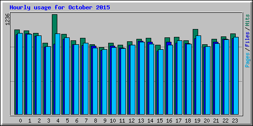 Hourly usage for October 2015