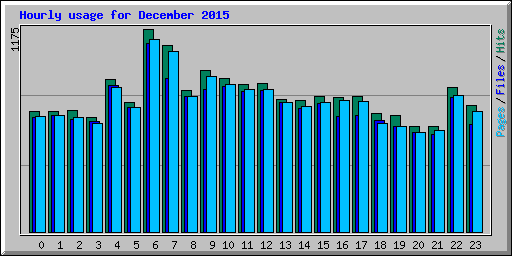Hourly usage for December 2015