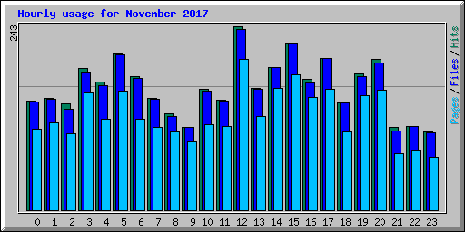 Hourly usage for November 2017