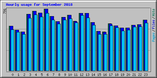 Hourly usage for September 2018