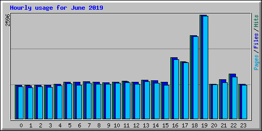 Hourly usage for June 2019