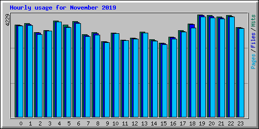 Hourly usage for November 2019
