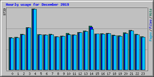 Hourly usage for December 2019